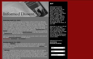 Current design for Informed Dissent. Click to see a full size image.