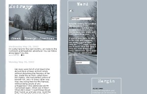 Winter 2002 Design for Entropy. Click to see a full size image.