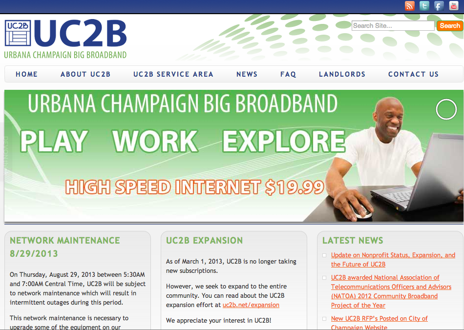 Website for the Urbana Champaign Big Broadband Project.